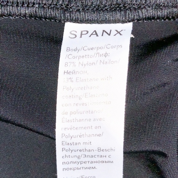 Spanx Leggings Matte Black Camo Shaping Stretch eggings Size XL - Picture 6 of 9